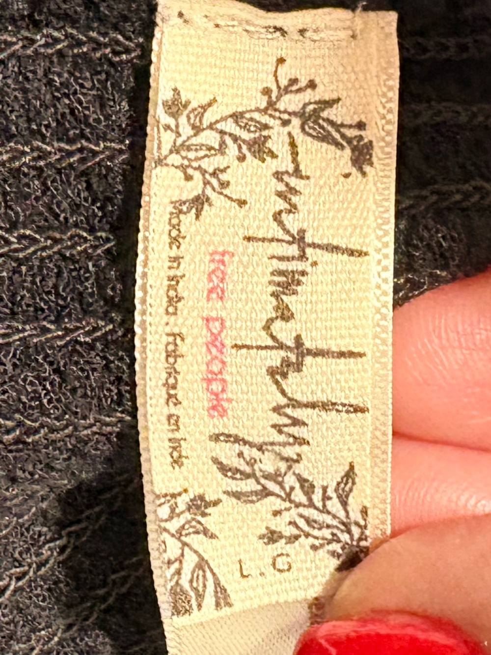 Free People Black Lace Bralette Tank L - Picture 7 of 7